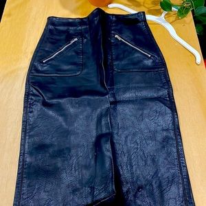 Black Zara zippered skirt